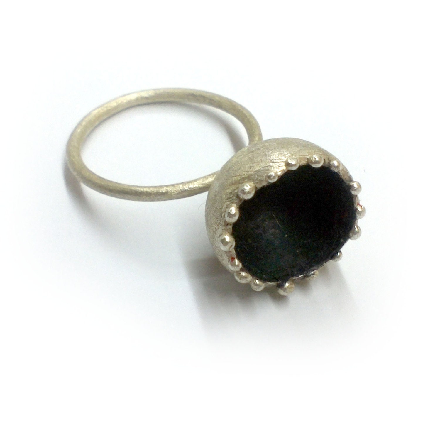 Sterling silver handmade ring. Oxidized Hand Sculpted. Metalwork. Summer Trends