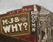 MJB Coffee Why woodcut print