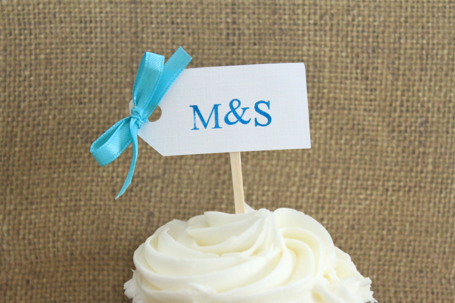 Monogrammed Wedding Cupcake Toppers