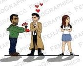 CUSTOM PORTRAIT - You and any character from any Fandom - Three sizes available