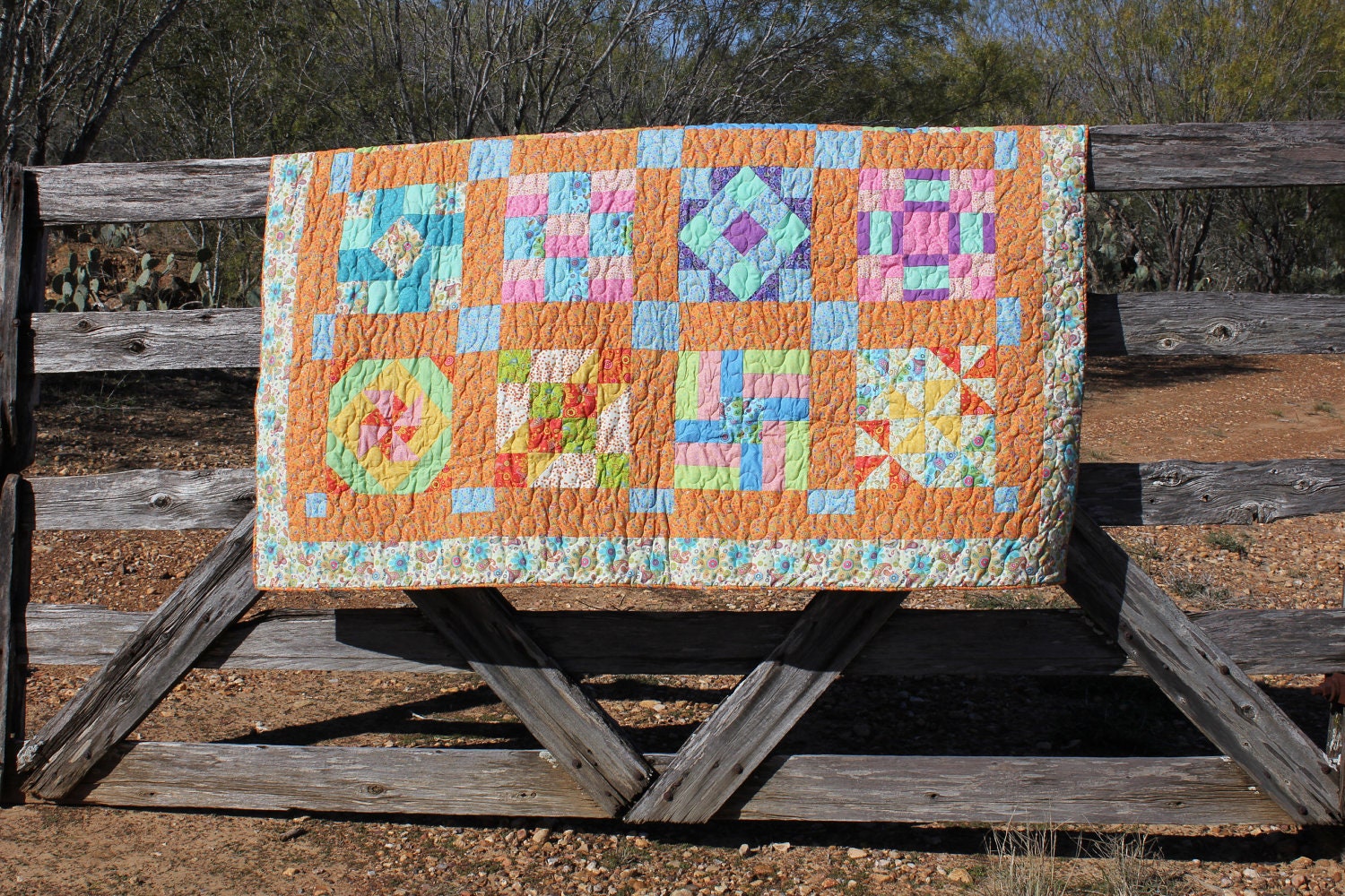 Bright Blocks Lap/Throw Quilt