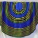 Blanket / Afghan / Round / 1940s/ Multicolour / Stripe / 1940s / Handknit