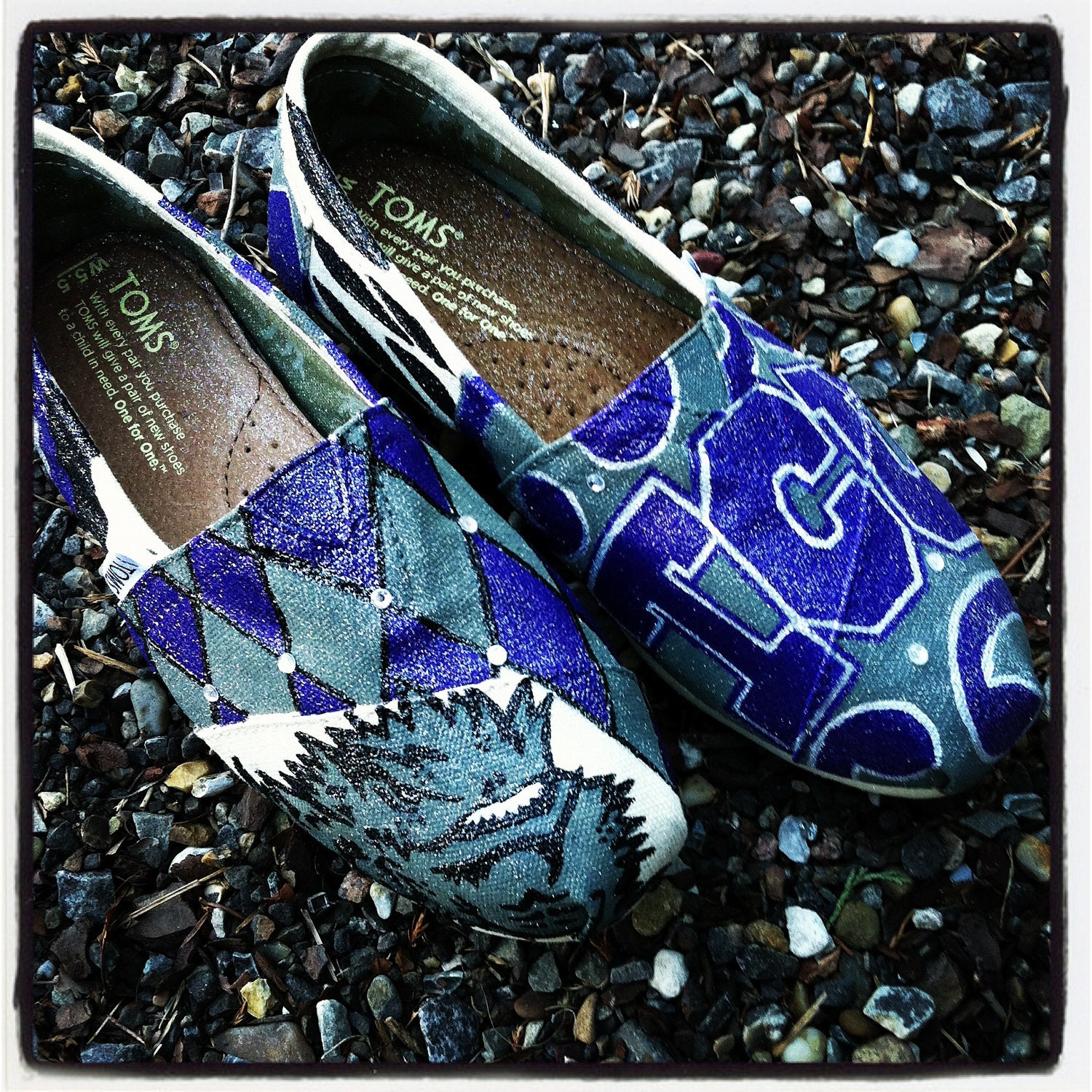 TCU Custom Painted Toms.