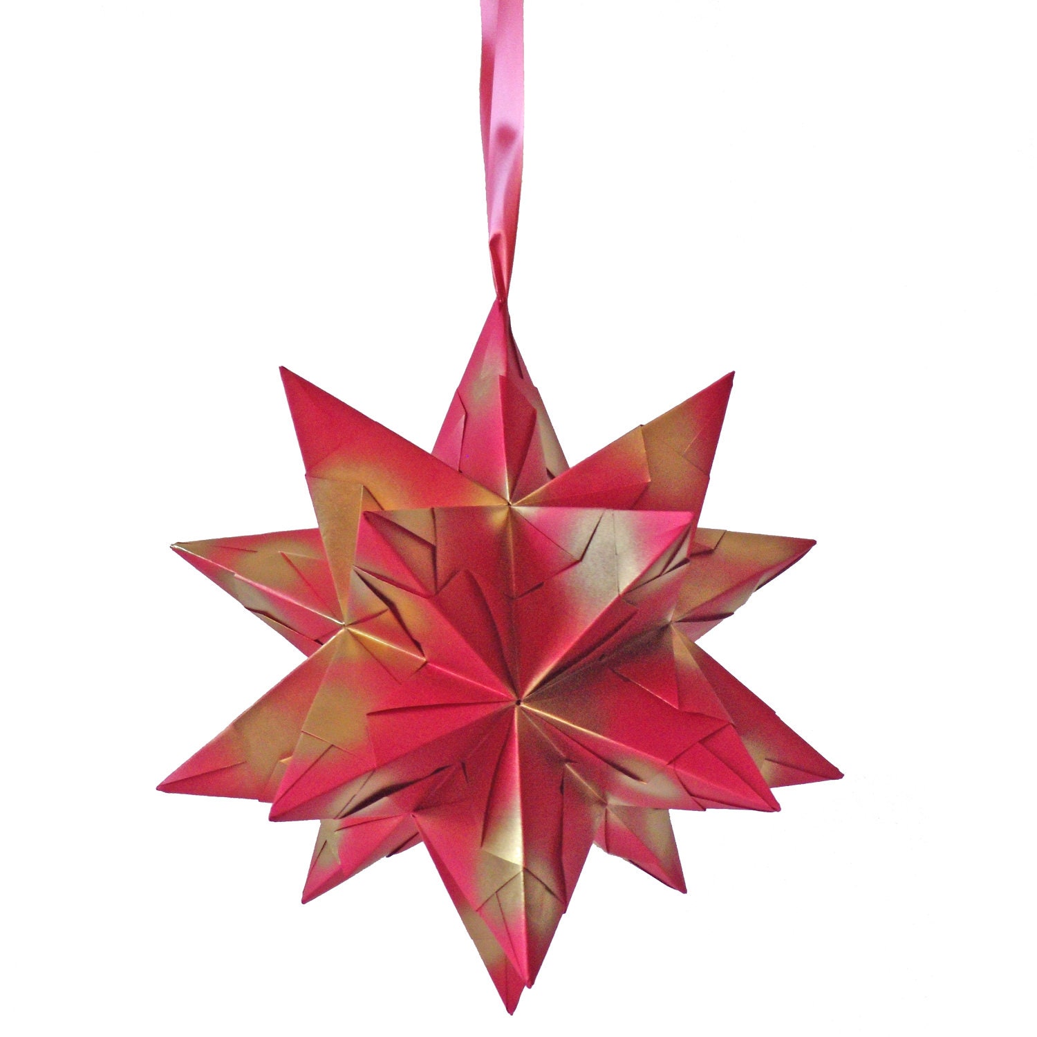 Christmas ornament, Paper star origami, Christmas decorations, handmade ornament, holiday decorations, 3D star