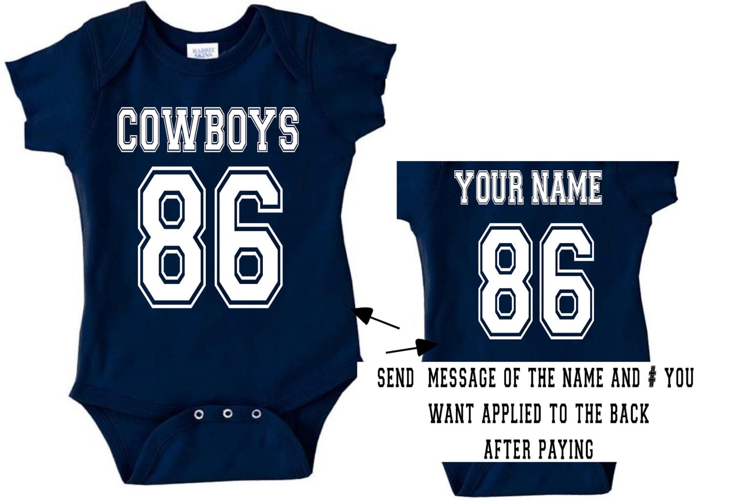 custom infant dallas cowboys jersey