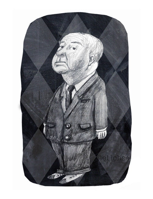 Hello Hitch ... Ode to Alfred Hitchcock ... limited edition print