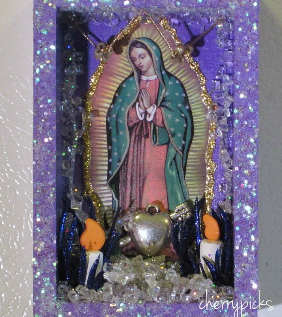 Nicho - Our Lady of Guadalupe - Retablo