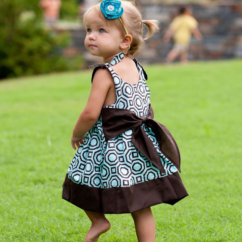 Sewing Pattern PDF - Baby Jumper Dress and Top Pattern with Big Sash Bow