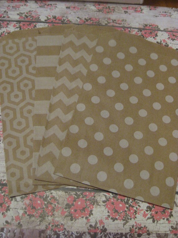Brown Favor Bags -- Set of 24 - 5 X 7.5 Il_570xn