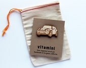 MINI Cooper laser engraved wood pin