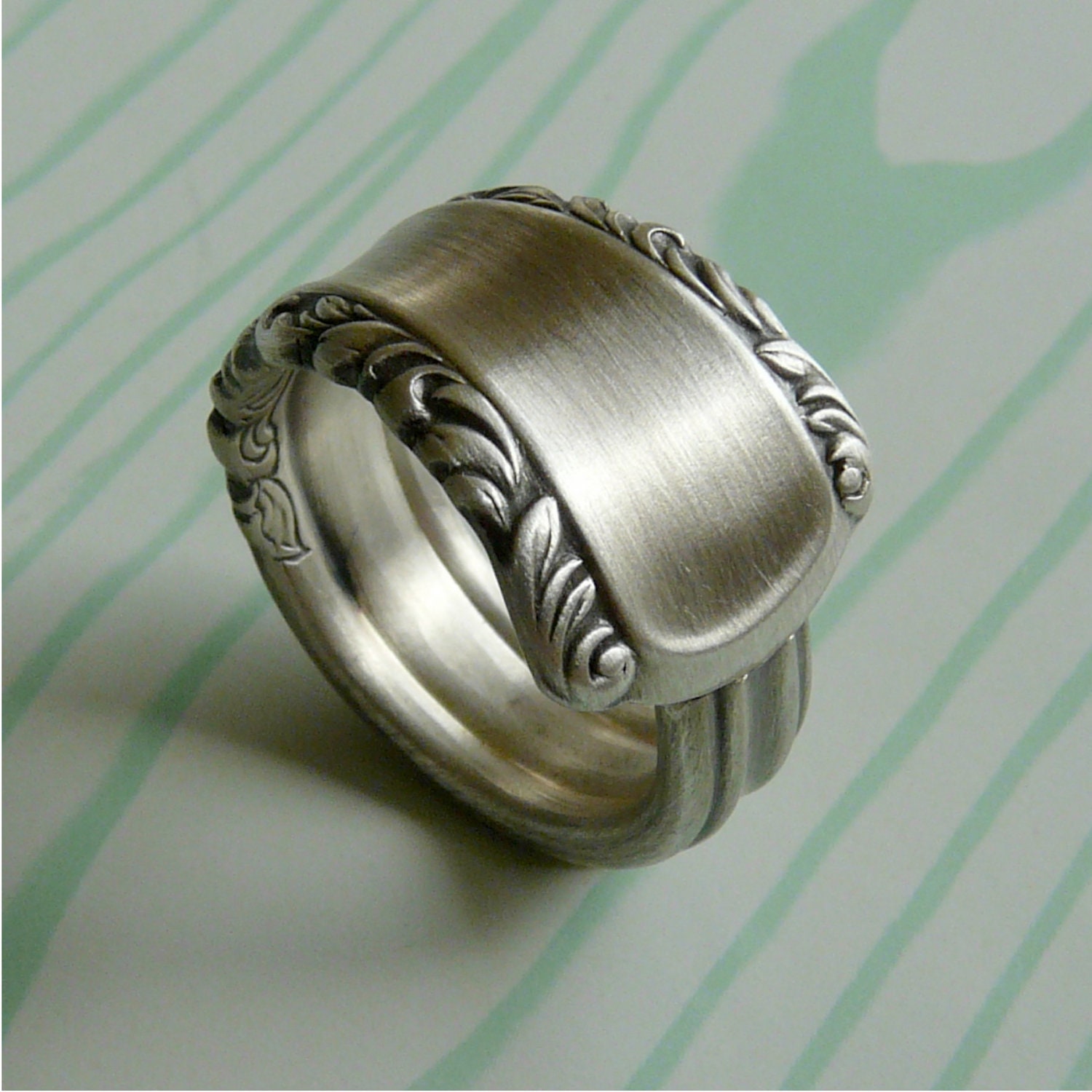 Silver Spoon Ring, May Queen Pattern 1951