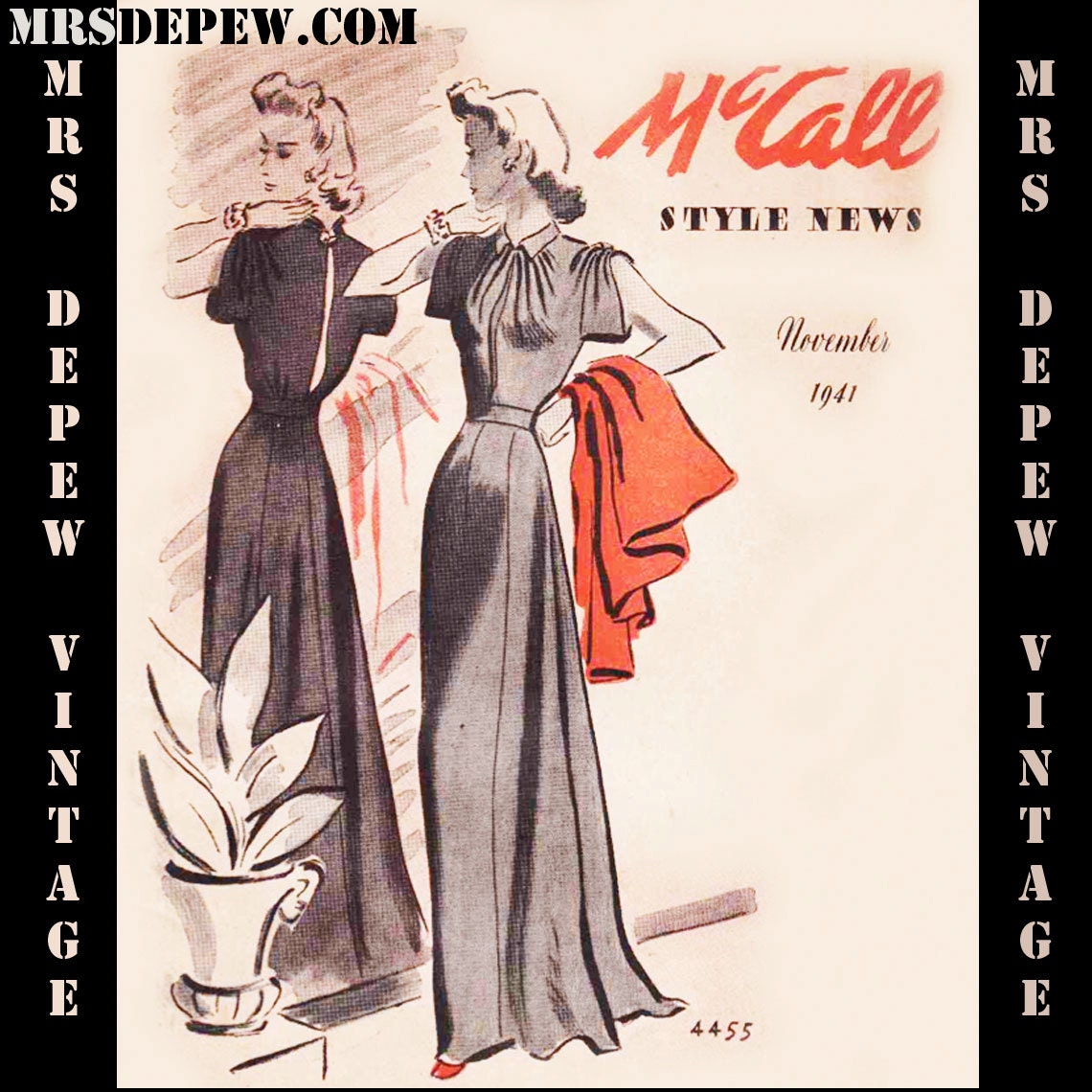 Vintage Pattern Catalog Booklet McCall Style News November 1941 PDF -INSTANT DOWNLOAD-