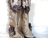 Gold Steampunk Gaiters - Spats.