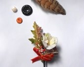 Corsage Brooch...soft pink, green and fawn