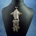 Gray Squid Necklace, Soft Metallic Polymer Clay Squid Jewelry