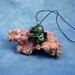 Dark Green Cthulhu Necklace, Polymer Clay Horror Jewelry