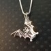 Silver Bat Flight Charm Pendant