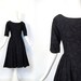 Vintage 1950s Dress / 50s Dress / Black Forest / Rick Rack Trim / XS