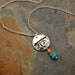 Gemstone and Wolf Pendant