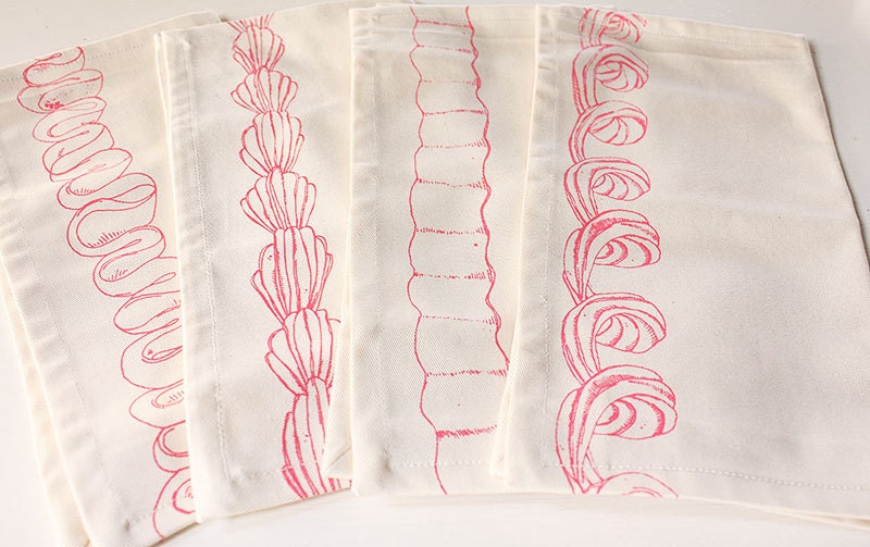 Organic Cotton Frosting Luncheon Dessert Napkins- set of 4 gift set