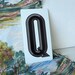 Industrial Letter Q Marquee Black and White