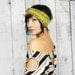 Giza Turban - Moss Green - Earwarmer  Headband Turban Print Scarf - Hand Printed Jersey by Bark Decor