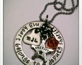 JBK My Heart Belongs to A Deputy Sheriff  washer style necklace