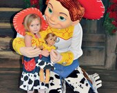 Cowgirl Jessie - Everyday Princess Dress - Disney inspired flutter sleeve knot dress - sizes 6/12mo, 12/18mo, 2t, 3t, 4t, 5, 6 7/8 and 9/10