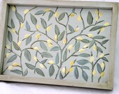 Painted Farmhouse Wood Serving Tray Distressed Furniture Shabby Chic Cottage Decor