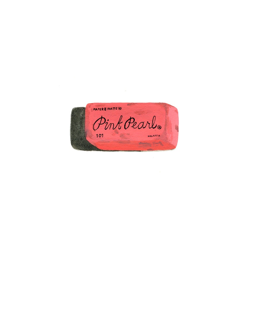 Pink Pearl Eraser - Print -
