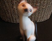 Large and tall Siamese Cat Ceramic Figurine, Made in Japan, mid-century