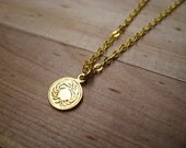 CANCER // tiny zodiac charm necklace.