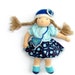 Clothes - cotton dress for waldorf doll 16 in turquoise and blue eco friendly gifts for kids