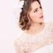 bridal headband, flower headpiece, white flower headband, bidal headband, wedding sikl flower, white silk rose