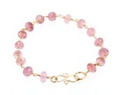 Pink Tourmaline Faceted Bracelet
