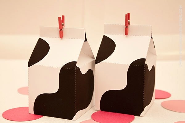Milk Carton Favor Box - DIY Printable PDF