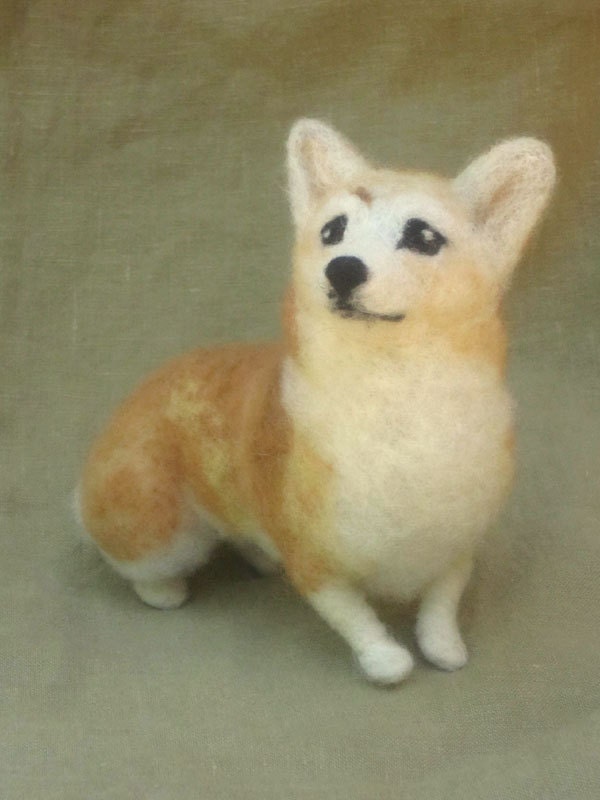 Needle felted dog, custom portrait of your pet