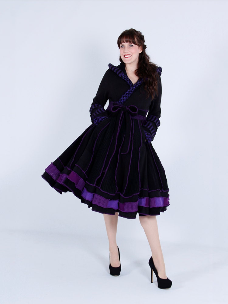 Black Gothic Coat - Reserved for Lenore - Unique Goth Clothing