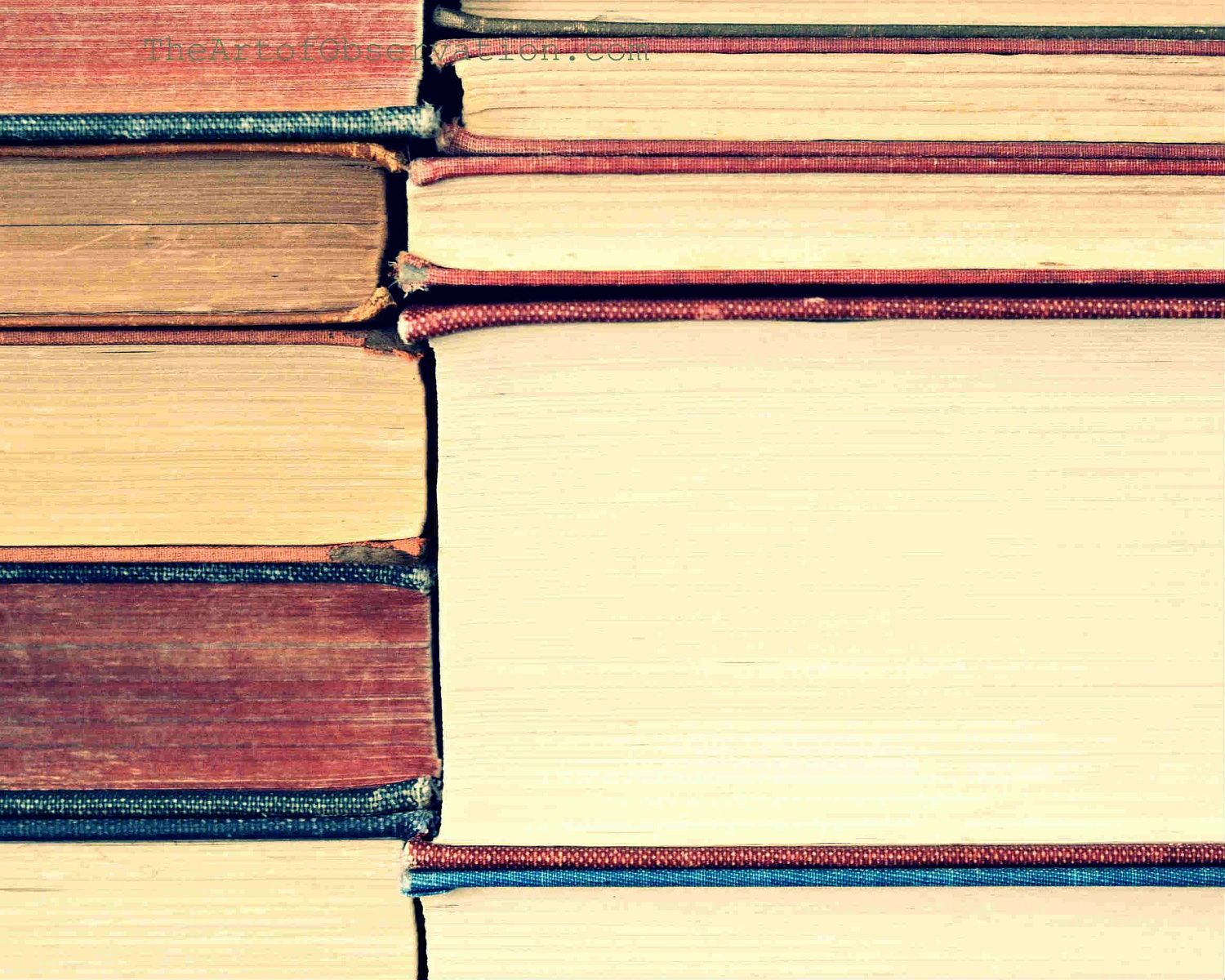 Vintage Books Photography, Minimalist home decor, library, bibliophile print, 8x10