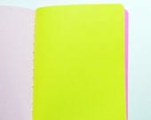 Handpainted Journal, Notebook - 16 Page Diary, Shapes, Neon, Pastel, Colored Pages, Dorm, College, Back to School, Bright, Youthful, Pattern