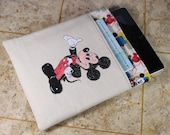 Disney Nook Simple Touch Case / Mickey Nook Color Cover / Mickey Mouse Nook Tablet Case / Nook Tablet Cover with pocket - embroidered Mickey