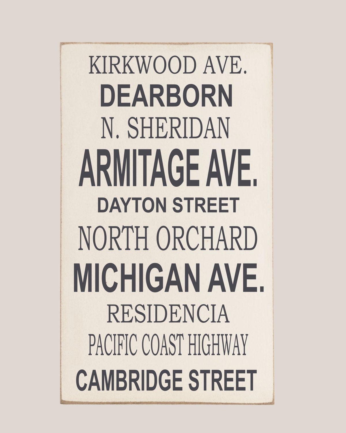 Extra Large Subway Art - Customized Places Sign - Your Choice of Colors