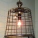Vintage industrial style black hanging basket lamp all new electrical no wiring required