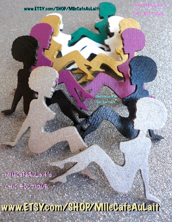 Laser Cut Hand Painted Wood Stud Post Earrings - FRO FATALES