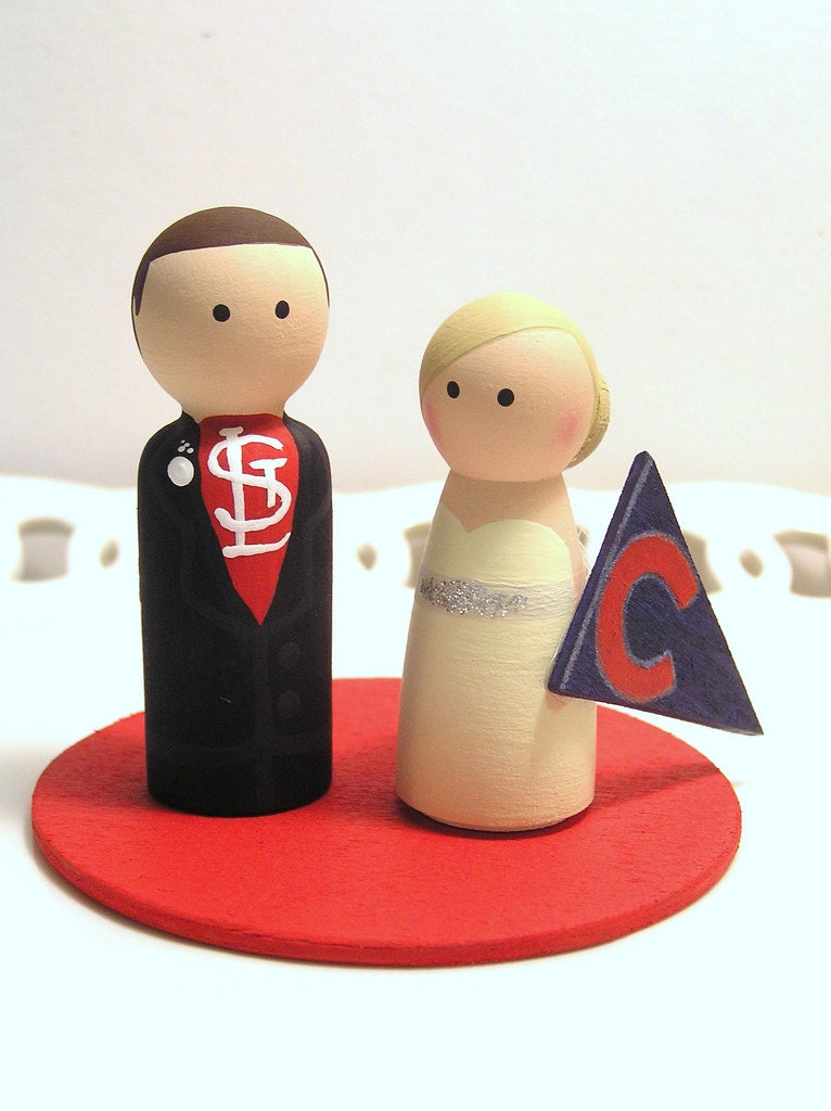 Sport Themed Cake Cuties- Custom Wedding Cake Toppers