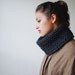 The Mini Cowl in Charcoal Wool Blend - READY TO SHIP