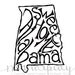 Sweet Home Alabama - White Background - 8 x 10 Illustrated Wall Art by Mandipidy