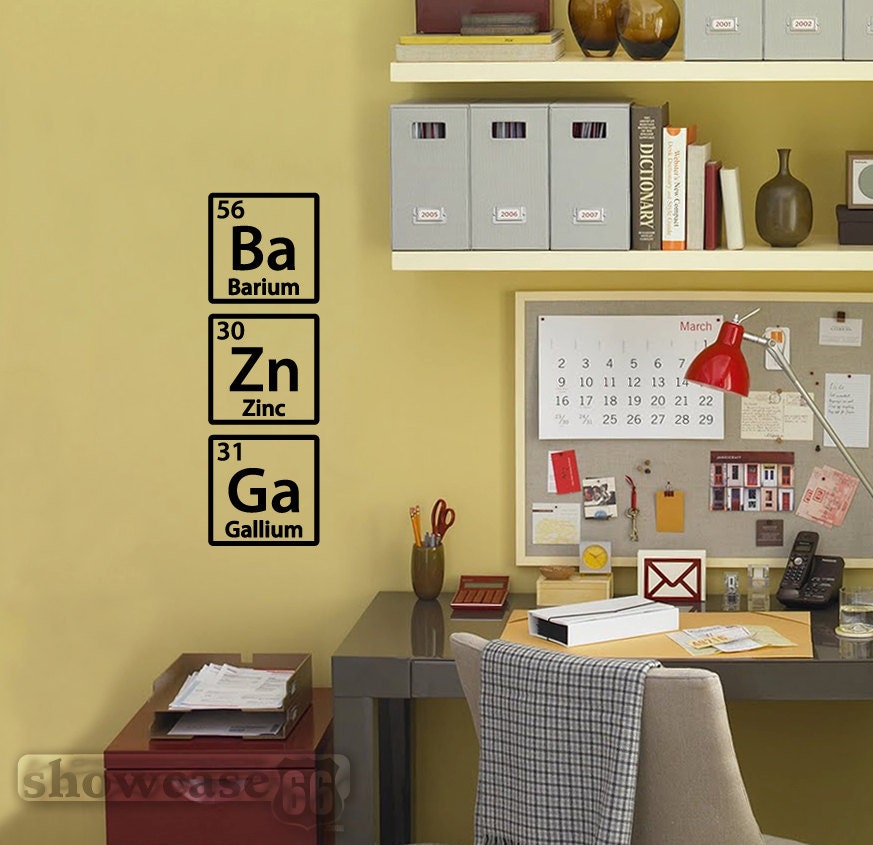 BAZINGA 22 VERT - Vinyl Wall Art - FREE Shipping - Fun Periodic Table Decal Inspired by The Big Bang Theory