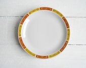 Vintage Rust & Gold Band Restaurant Ware Plate(s) Mayer - 2 available