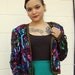 Vintage Sequin Bolero Jacket-Silk-Leslie Fay Evenings-L